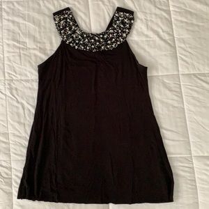 EUC black beaded Bailey 44 top